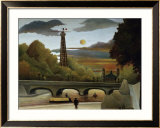 La Tour Eiffel Estampe encadrée par Henri Rousseau