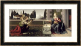 Annunciation, 1472-75 Estampe encadrée par Leonardo da Vinci 