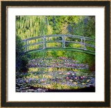 The Waterlily Pond with the Japanese Bridge, 1899 Estampe encadrée par Claude Monet