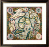 Septentrionalium Terrarum Descriptio, Map of the Arctic, 1595 Lámina giclée enmarcada por Gerardus Mercator