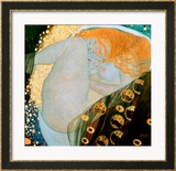 Danaé, vers 1907 Estampe encadrée par Gustav Klimt