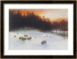 Sonnenuntergang im Winter Gerahmter Giclée-Druck von Joseph Farquharson