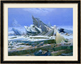 The Polar Sea, 1824 Estampe encadrée par Caspar David Friedrich