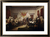 Signing of the Declaration of Independence Estampe encadrée par John Trumbull