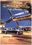 Fly the Rolls Royce way to London, 1953 Kunstdrucke von Frank Wootton