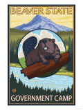 Beaver & Mt. Hood, Government Camp, Oregon Pósters