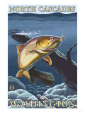 Trout Fishing Cross-Section, North Cascades, Washington Photo
