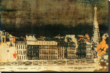 Skyline von Paris Leinwand von Gabor Ulveczki