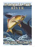 Trout Fishing Cross-Section, Snoqualmie River, Washington Photo