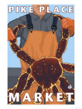 King Crab Fisherman, Pike Place Market, Seattle Prints