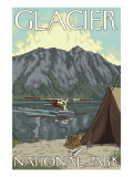 Bush Plane & Fishing, Glacier National Park, Montana Prints