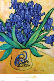 Irises in Blue Vase Photo by Loughlin 