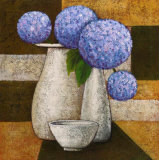 Hydrangeas with Vase IV Kunstdrucke von Robert Downs