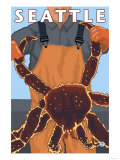 King Crab Fisherman, Seattle, Washington Affiche