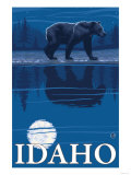Bear in Moonlight, Idaho Prints