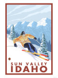 Downhhill Snow Skier, Sun Valley, Idaho Poster