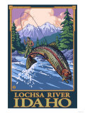 Fly Fishing Scene, Lochsa River, Idaho Poster