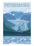 Glacier Scene, Petersburg, Alaska Print