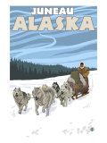 Dog Sledding Scene, Juneau, Alaska Juliste Dog Sledding Scene, Juneau, Alaska Juliste