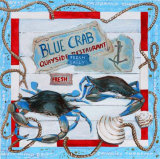 Blue Crab Prints by Adriana 