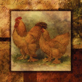 Hen and Rooster II Print Hen and Rooster II Print