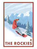 Snowboarder Scene, The Rockies Láminas Snowboarder Scene, The Rockies Láminas