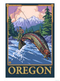 Fly Fishing Scene, Oregon Láminas