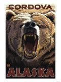 Bear Roaring, Cordova, Alaska Prints