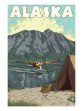 Bush Plane and Fishing, Alaska Posters