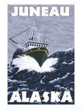 Fishing Boat Scene, Juneau, Alaska Posters