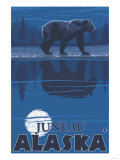 Bear in Moonlight, Juneau, Alaska Print