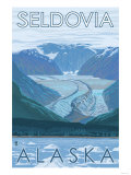 Glacier Scene, Seldovia, Alaska Prints