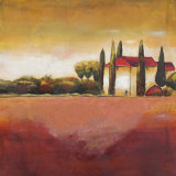 Coucher de soleil en Toscane Affiche par Jennifer Garant