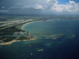 Aerial of the Island of Puerto Rico, West Indies, Central America Photographic Print by James Gritz