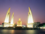 Democracy Monument at Night, Banglamphu, Bangkok, Thailand, Southeast Asia, Asia Photographic Print by Richard Nebesky