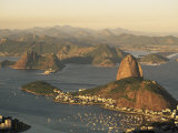 Aerial View of Botafogo Bay and Sugarloaf, Rio De Janeiro, Brazil, South America Photographic Print by Sergio Pitamitz
