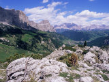 Valley East of Gardena Pass, Dolomites Mountains, Alto Adige, Italy, Europe Photographie par Richard Nebesky