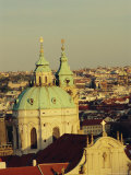 Dome and Towers of St. Nicholas Church, Mala Strana, Prague, Czech Republic, Europe Photographie par Richard Nebesky