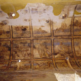 Frescos of Artisans on Side Aisle Ceiling, Qusayr Amra, Umayyad Bath Complex, Jordan, Middle East Photographie par Christopher Rennie