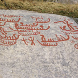 Ancient Rock Carvings from Pre-Viking Times, Ostfold Near Halden, Norway, Scandinavia, Europe Photographic Print by G Richardson