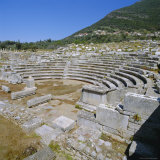 Amphitheatre at Sanctuary of Zeus, Mavromati Ithomi, Peloponese, Greece, Europe Photographic Print by Tony Gervis