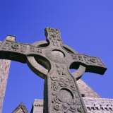Replica of St. John's Cross, Abbey, Island of Iona, Scotland, UK, Europe Fotografisk tryk af Geoff Renner Replica of St. John's Cross, Abbey, Island of Iona, Scotland, UK, Europe Fotografisk tryk af Geoff Renner