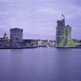 Harbour Entrance with Tour De La Chaine on Left and Tour St. Nicolas on Right, La Rochelle, France Photographic Print by Tony Gervis