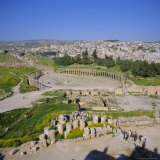 Oval Forum of the Roman Decapolis City, Jerash, Jordan Photographie par Christopher Rennie