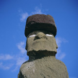 Ahu Ko Te Riku at Tahai, the Only Moai (Statue) with Restored Eyes, Easter Island, Chile Photographic Print by Geoff Renner