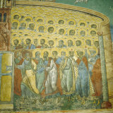 Fresco, Detail of the Last Judgement, 1547, Voronet Monastery Church, Moldavia, Romania Photographie par Christopher Rennie