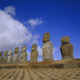 Ahu Tongariki, Easter Island, Chile, Pacific Photographic Print by Geoff Renner