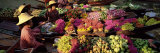 Women Market Traders in Boats Laden with Fruit and Flowers, Thailand Photographic Print by Gavin Hellier
