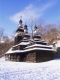 Christian Orthodox Wooden Church of St. Michael from the 18th Century, Prague, Czech Republic Photographie par Richard Nebesky
