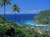 Elevated View Over Marigot Bay, Island of St. Lucia, Windward Islands, West Indies, Caribbean Photographie par Yadid Levy